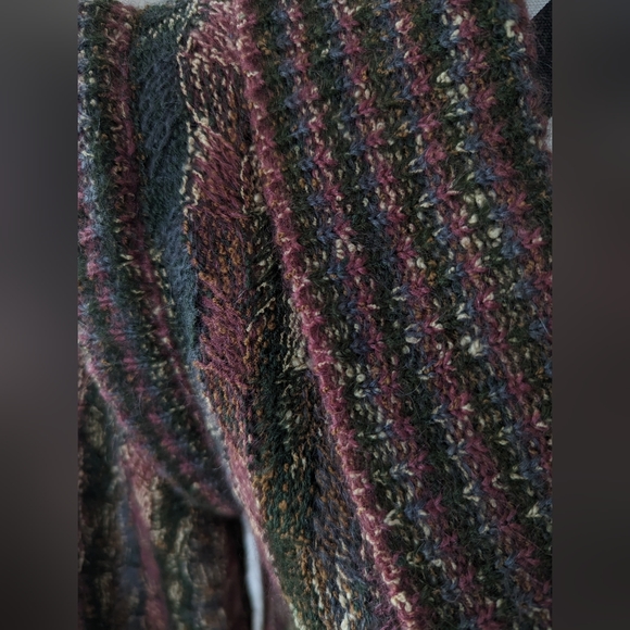 Vintage Missoni wool and mohair cardigan. Jewel tone leaf knit. "Missoni. Made f - Picture 11 of 15